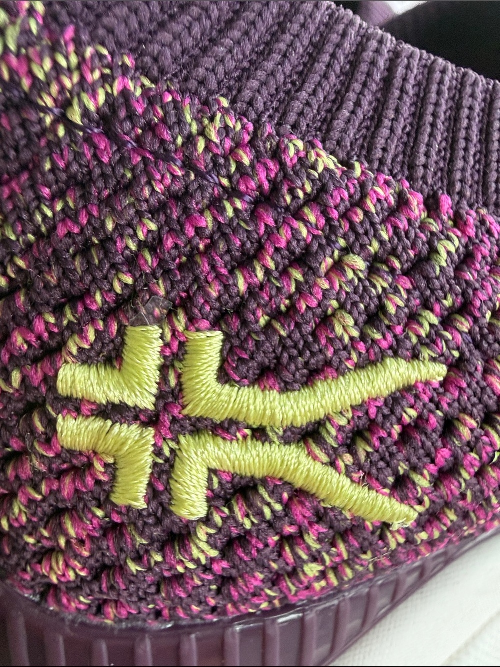 KURU Stride Slip-On Knit Sneakers in Plum Purple Confetti - Picture 6 of 11